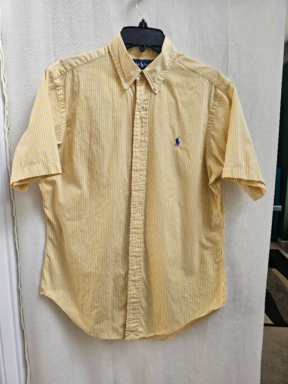 Ralph Lauren Classic Fit Yellow & White Striped Shirt – Size M
